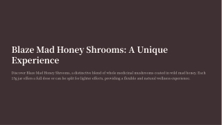 Blaze Mad Honey Shrooms 15 Grams | Burman’s Health Shop