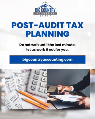 Post-Audit Tax Planning