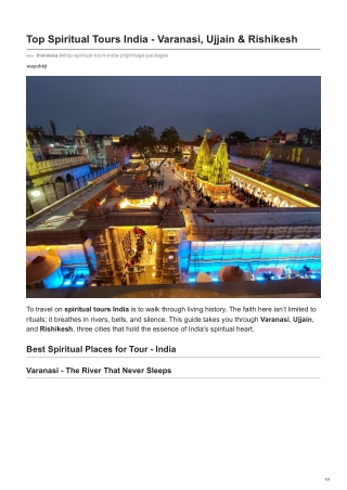travassa.in-Top Spiritual Tours India - Varanasi Ujjain  Rishikesh