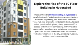Explore the Rise of the 50 Floor Building in Hyderabad