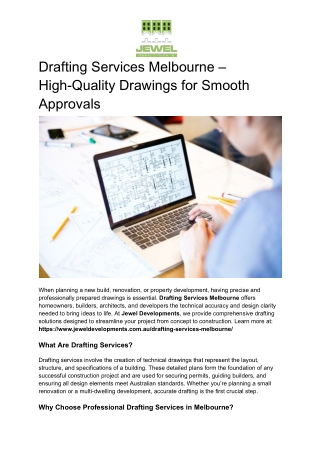 Drafting Services Melbourne – High-Quality Drawings for Smooth Approvals