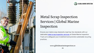 Metal Scrap Inspection Services | Global Marine Inspection