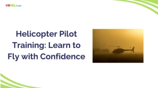 Helicopter Pilot Training: Learn to Fly with Confidence