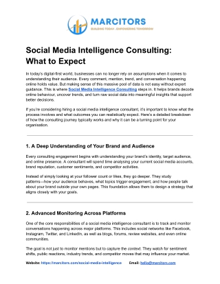 Social Media Intelligence Consulting: A Complete Guide