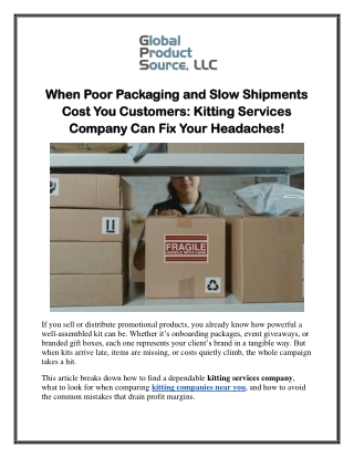 When Poor Packaging and Slow Shipments Cost You Customers