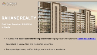 Get 5 bhk flat in Noida with Rahane Realty