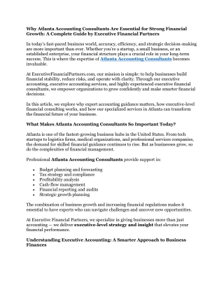 Atlanta Accounting Consultants