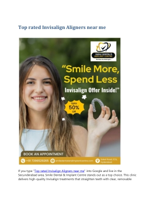 Top rated Invisalign Aligners near me