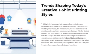 Trends Shaping Today’s Creative T-Shirt Printing Styles