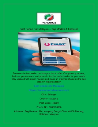 Best Sedan Car Malaysia – Top Models & Features