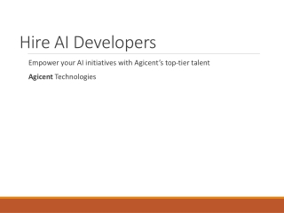 Hire AI Developers | Agicent