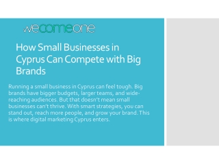How Small Businesses in Cyprus Can Compete with Big Brands