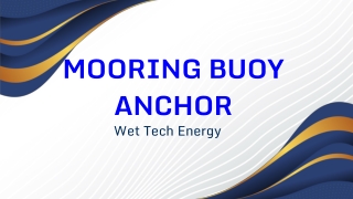 Mooring Buoy Anchor