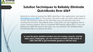 Step-by-Step Fix for QuickBooks Error 6069