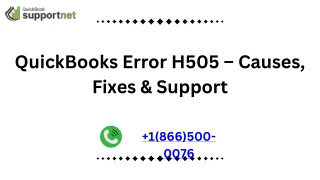 QuickBooks Error H505: Causes, Fixes & Step-By-Step Troubleshooting Guide (2025)