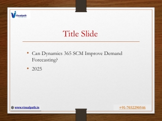 D365 Supply Chain Management Training - Supply Chain