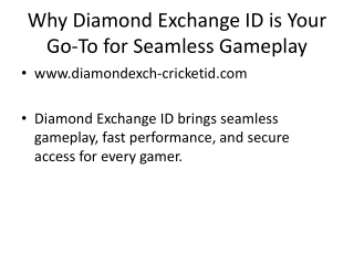 Diamond Exchange ID: Your Gateway to Premium Gaming