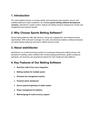 Premium Sports Betting Software Development Company
