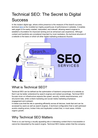 Technical SEO The Secret to Digital Success