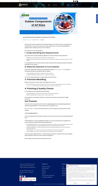 how we manufacture rubber components of all sizes