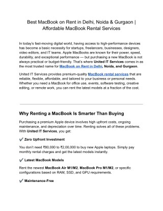 Best MacBook on Rent in Delhi, Noida & Gurgaon