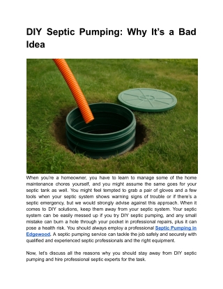 DIY Septic Pumping_ Why It’s a Bad Idea