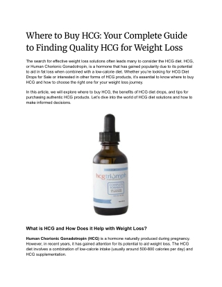 Where to Buy HCG_ Your Complete Guide to Finding Quality HCG for Weight Loss