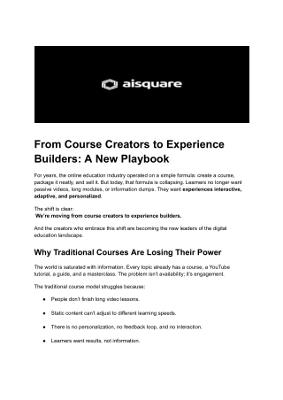 From Course Creators to Experience Builders_ A New Playbook