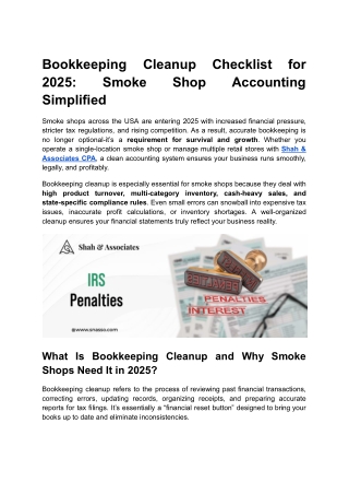 Bookkeeping Cleanup Checklist for 2025_ Smoke Shop Accounting Simplified (1)