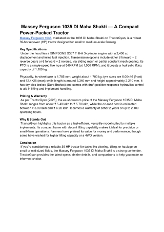 Massey Ferguson 1035