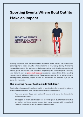 Bold Fashion Moments That Turn Heads at Sporting Events