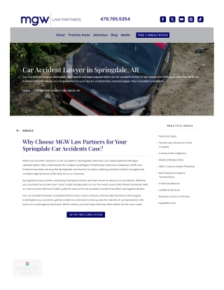 Car Accident Lawyer in Springdale, AR