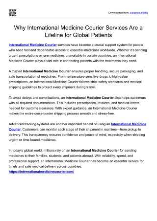 International Medicine Courier