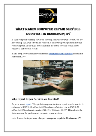 What Makes Computer Repair Services Essential in Henderson, NV