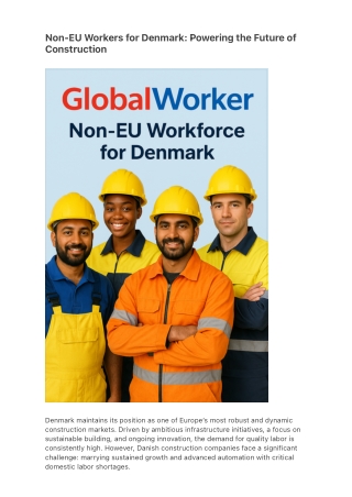 Non-EU Workers for Denmark: Powering the Future of Construction