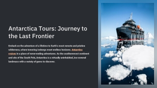 Antarctica tours