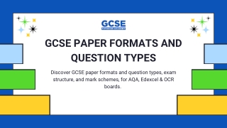 GCSE Paper Formats and Question Types