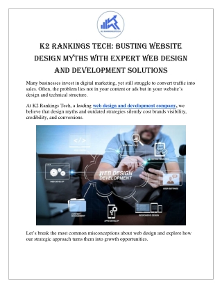 K2 Rankings Tech Busting Website Design Myths With Expert Web Design and Development Solutions (1)