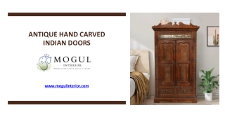 Antique Hand Carved Indian Doors - www.mogulinterior.com