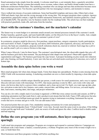 The Marketing Consultant’s Roadmap to Lifecycle Email Automation