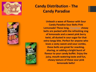 Candy Distribution - The Candy Paradise