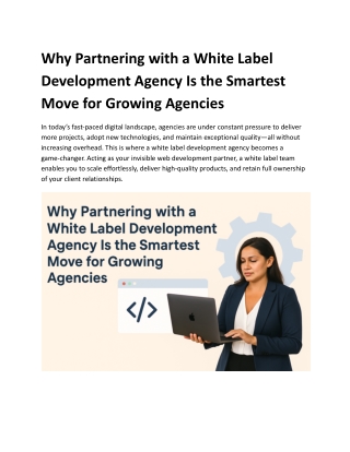 Why Partnering with a White Label Development Agency Is the Smartest Move