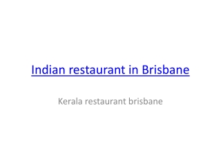 Indian restaurant in Brisbane