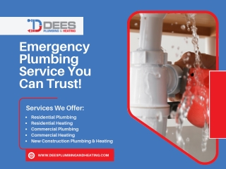 Emergency Plumbing Service You  Can Trust!