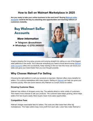 How to Sell on Walmart Marketplace in 2025
