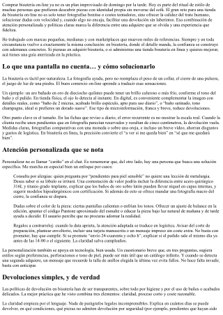 Tienda de bisutería online: atención adaptada y devoluciones simples