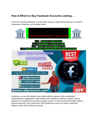 How & Where to Buy Facebook Accounts_ Looking ...