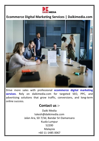 Ecommerce Digital Marketing Services
