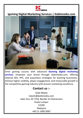 Igaming Digital Marketing Services