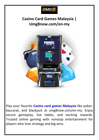 Casino Card Games Malaysia